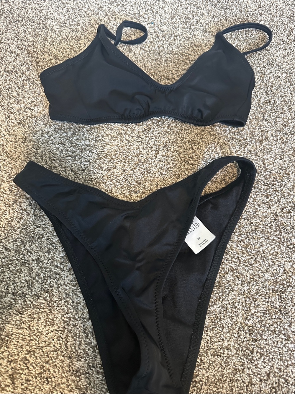 wild fable Black Two-Piece Bikini Set